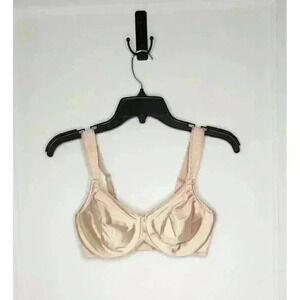 Wacoal Bodysuede Bra Nude Seamless Two Ply Underwire Padded Straps 34D 85185